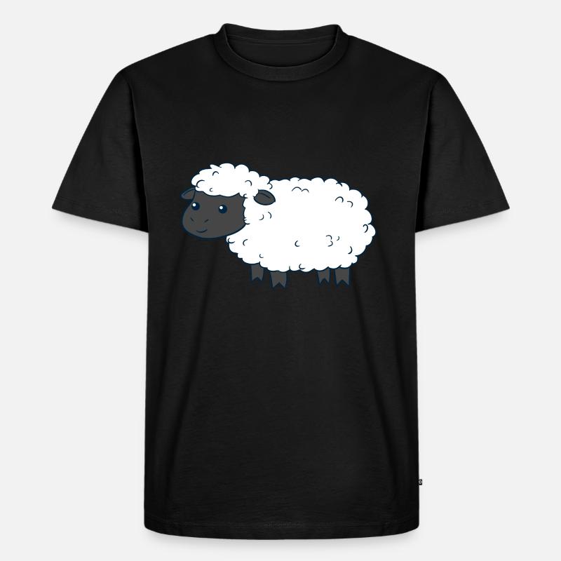 Cute Sheep - Männer Premium Bio T-Shirt - Schwarz