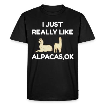 I Just Really Like Alpacas Ok Funny Alpaca Poison - T-shirt Premium bio Homme - noir - Devant - Nico (187cm)