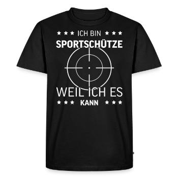 Schießstand Zielscheibe Schießsport Schützenverein - Männer Premium Bio T-Shirt - Schwarz - Vorne - Nico (187cm)