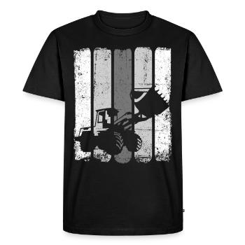Excavator - Men's Premium Organic T-Shirt - black - Front - Nico (187cm)