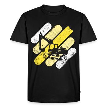 Excavator - Men's Premium Organic T-Shirt - black - Front - Nico (187cm)