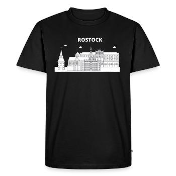 Rostock - T-shirt Premium bio Homme - noir - Devant - Nico (187cm)