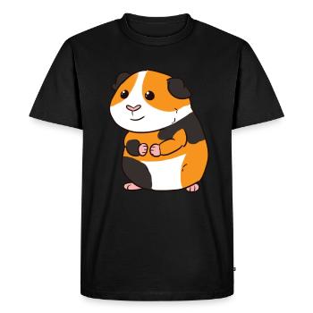Cochon d'Inde - T-shirt Premium bio Homme - noir - Devant - Nico (187cm)