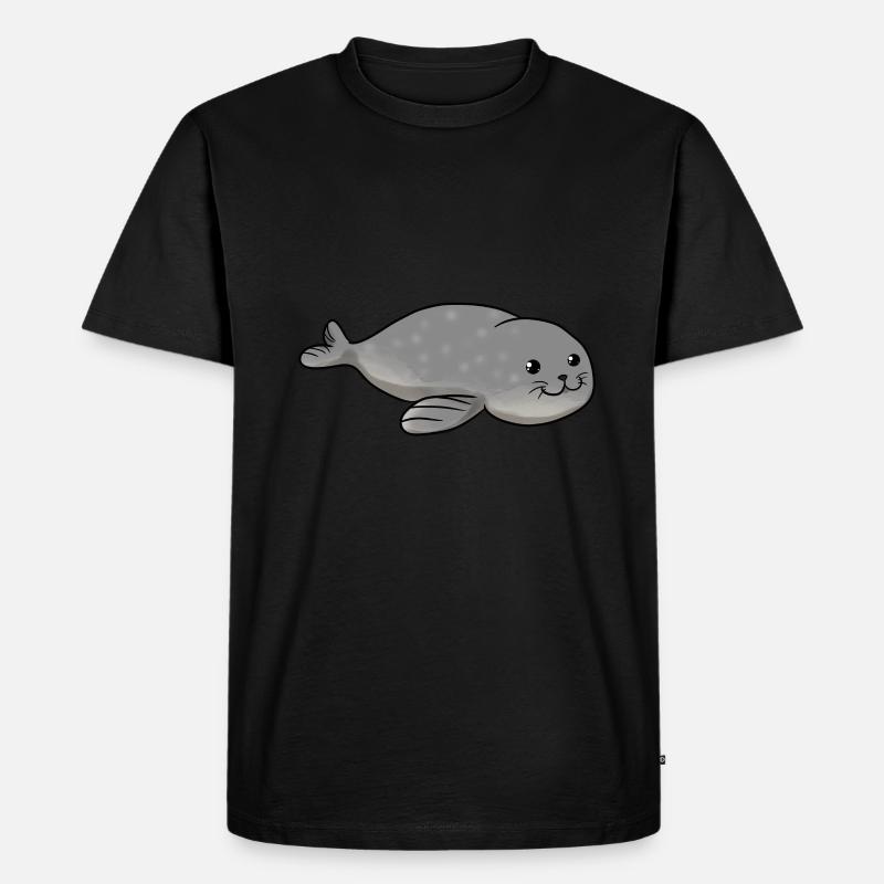 Robbe - Männer Premium Bio T-Shirt - Schwarz