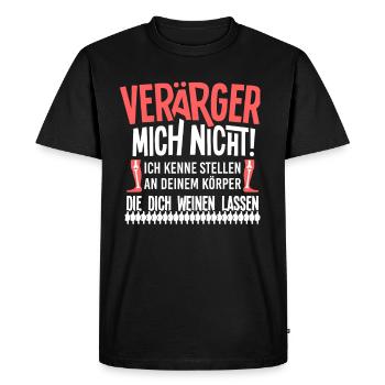 Ne m’agace pas Physio - T-shirt Premium bio Homme - noir - Devant - Nico (187cm)
