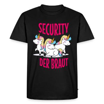 Sécurité de la mariée JGA enterrement de vie de jeune fille - T-shirt Premium bio Homme - noir - Devant - Nico (187cm)