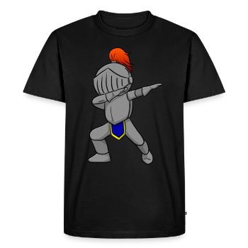 Chevalier - T-shirt Premium bio Homme - noir - Devant - Nico (187cm)