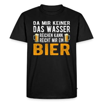 Bier Spruch Wasser Reichen Geschenk für Männer - Männer Premium Bio T-Shirt - Schwarz - Vorne - Nico (187cm)