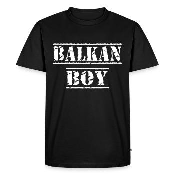 Garçon des Balkans - T-shirt Premium bio Homme - noir - Devant - Nico (187cm)