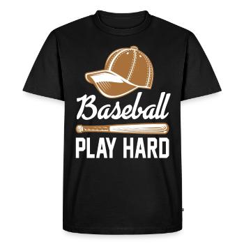 Joueur de baseball cadeau baseball baseball - T-shirt Premium bio Homme - noir - Devant - Nico (187cm)
