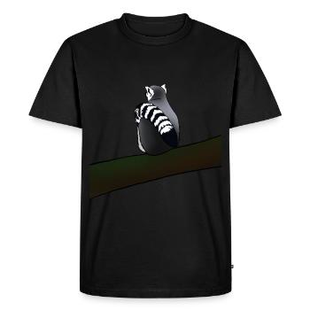 Cadeau de singe lémurien et lémurien pour amis singes - T-shirt Premium bio Homme - noir - Devant - Nico (187cm)