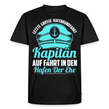 Captain away to marriage - Men's Premium Organic T-Shirt - black - Front - Nico (187cm)