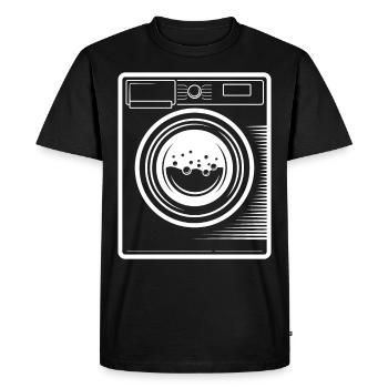 Déguisement en machine à laver Mardi Gras Halloween - T-shirt Premium bio Homme - noir - Devant - Nico (187cm)
