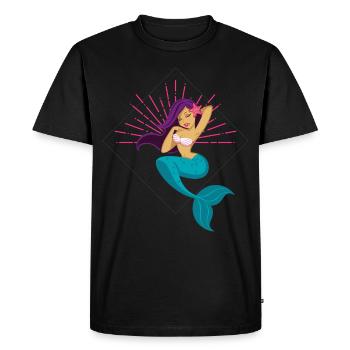 Conception de sirène - T-shirt Premium bio Homme - noir - Devant - Nico (187cm)