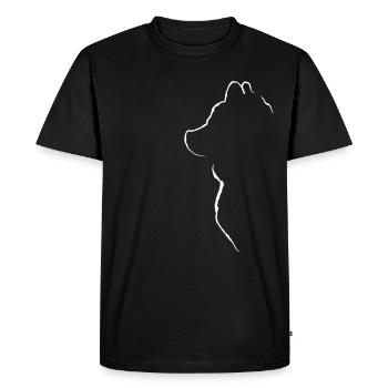 Dog picture silhouette - Men's Premium Organic T-Shirt - black - Front - Nico (187cm)