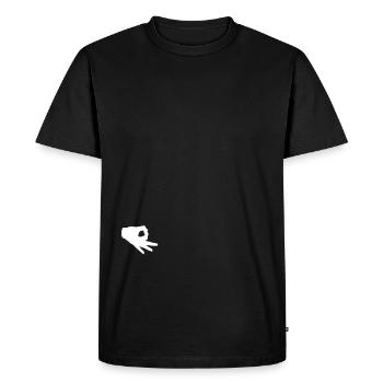 Regardé et regardé - T-shirt Premium bio Homme - noir - Devant - Nico (187cm)