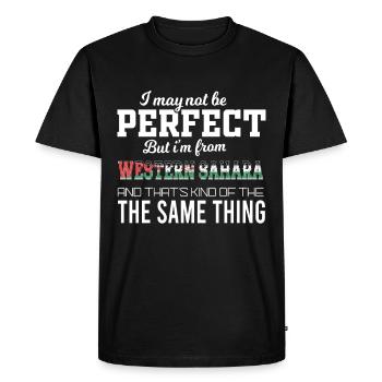 Je suis presque parfait, je suis originaire du Sahara occidental - T-shirt Premium bio Homme - noir - Devant - Nico (187cm)