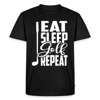 golf - Men's Premium Organic T-Shirt - black - Front - Nico (187cm)