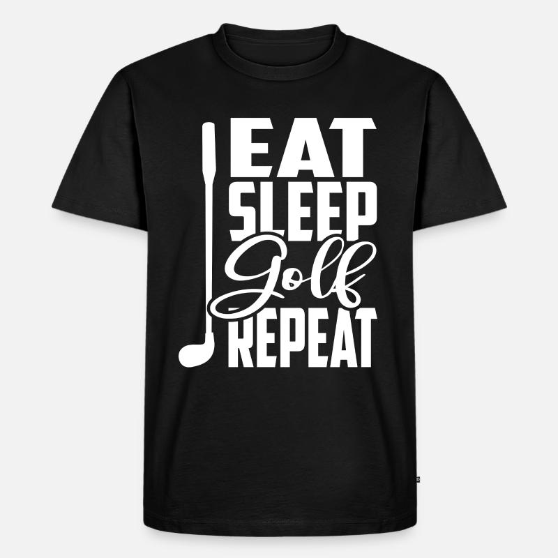 Golf - Männer Premium Bio T-Shirt - Schwarz