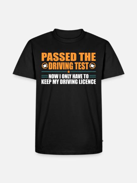 Driving Test Driving License - Men's Premium Organic T-Shirt - black