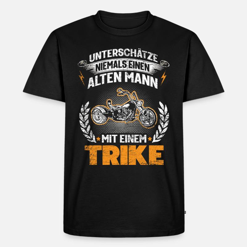 Trike Motorrad Triker Spruch - Männer Premium Bio T-Shirt - Schwarz