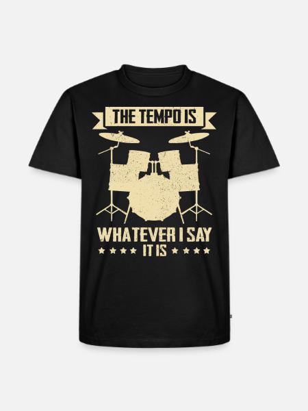 Drummer Schlagzeug Schlagzeuger Drums Band Musiker - Männer Premium Bio T-Shirt - Schwarz