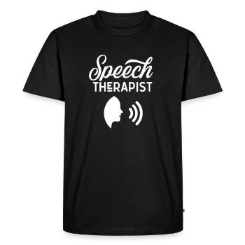 Speech Therapist Profession Speech Therapy Speech Therapist Speech Therapist - Men's Premium Organic T-Shirt - black - Front - Nico (187cm)