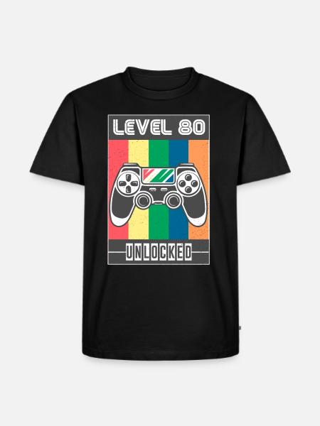 80th birthday - Men's Premium Organic T-Shirt - black