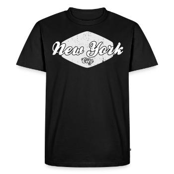 New York City rétro - T-shirt Premium bio Homme - noir - Devant - Nico (187cm)