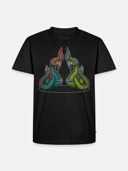 Dragon chinese dragon china asia - Men's Premium Organic T-Shirt - black