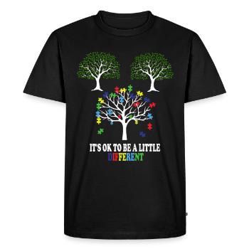 autisme - T-shirt Premium bio Homme - noir - Devant - Nico (187cm)