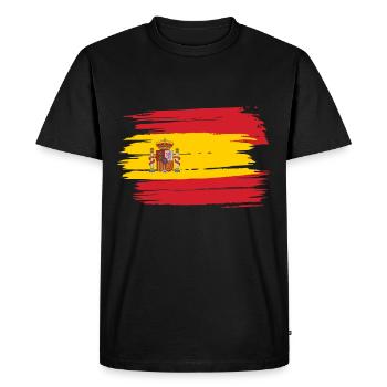 Spain flag - Men's Premium Organic T-Shirt - black - Front - Nico (187cm)