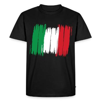 Drapeau italie - T-shirt Premium bio Homme - noir - Devant - Nico (187cm)