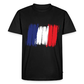 Drapeau france - T-shirt Premium bio Homme - noir - Devant - Nico (187cm)