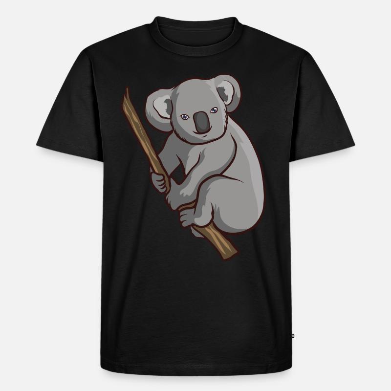 Koalabär - Männer Premium Bio T-Shirt - Schwarz