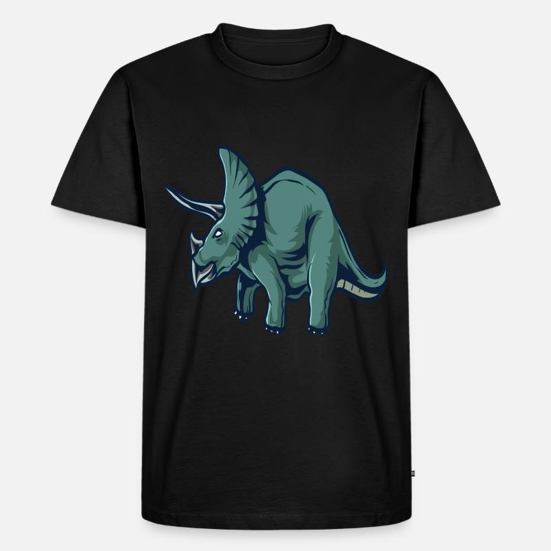 Dinosaurier - Männer Premium Bio T-Shirt - Schwarz