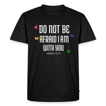 Bible Verses Christian Butterfly Isaiah - Men's Premium Organic T-Shirt - black - Front - Nico (187cm)
