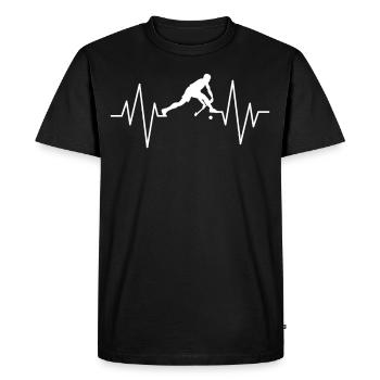 Floorball - Men's Premium Organic T-Shirt - black - Front - Nico (187cm)