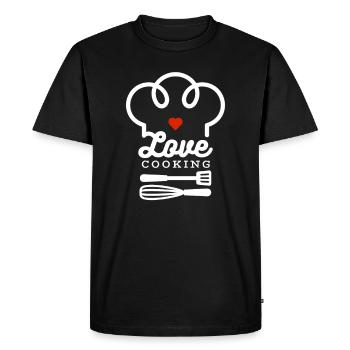 aime cuisiner - Cook Koch Chef Dinner - T-shirt Premium bio Homme - noir - Devant - Nico (187cm)