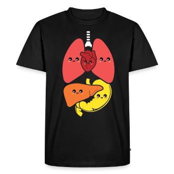 Organes de parties du corps mignon anatomie humaine - T-shirt Premium bio Homme - noir - Devant - Nico (187cm)