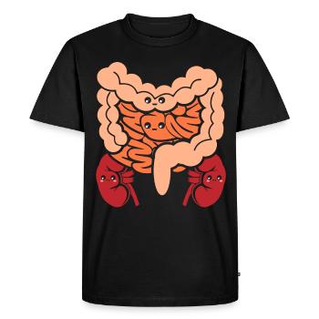 Organes de parties du corps mignon anatomie humaine - T-shirt Premium bio Homme - noir - Devant - Nico (187cm)
