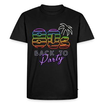80s retour au cadeau de fête pour les années 80 colorées - T-shirt Premium bio Homme - noir - Devant - Nico (187cm)