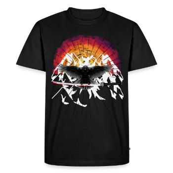 Épée Katana Corbeau Corbeau Fantaisie Résurrection - T-shirt Premium bio Homme - noir - Devant - Nico (187cm)