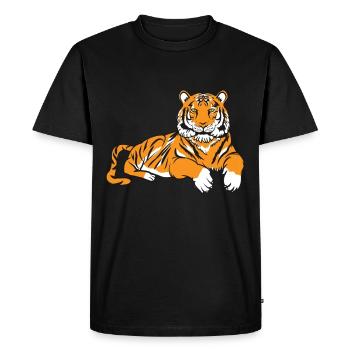 tigre du Bengale - T-shirt Premium bio Homme - noir - Devant - Nico (187cm)