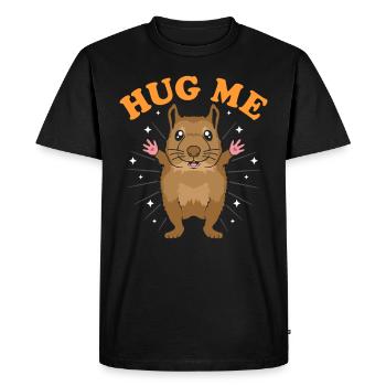 Hug Me Degu - T-shirt Premium bio Homme - noir - Devant - Nico (187cm)