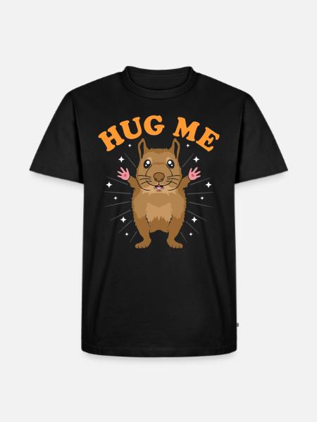 Hug Me Degu - Männer Premium Bio T-Shirt - Schwarz