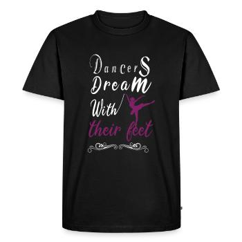 Dancer dancer dancing dance sport gift - Men's Premium Organic T-Shirt - black - Front - Nico (187cm)