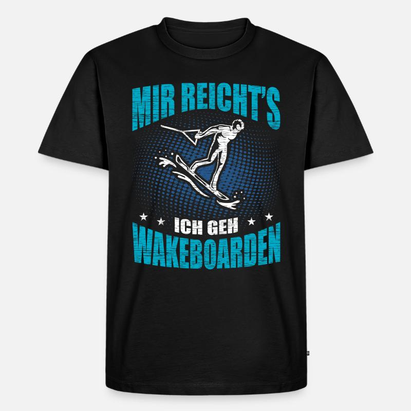 Wakeboarder - Männer Premium Bio T-Shirt - Schwarz