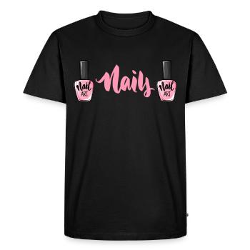 Nail polish nail design manicure nail salon nails - Men's Premium Organic T-Shirt - black - Front - Nico (187cm)