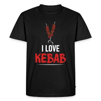I love Kebab Cadeau pour Döner Freunde &Food Fan - T-shirt Premium bio Homme - noir - Devant - Nico (187cm)